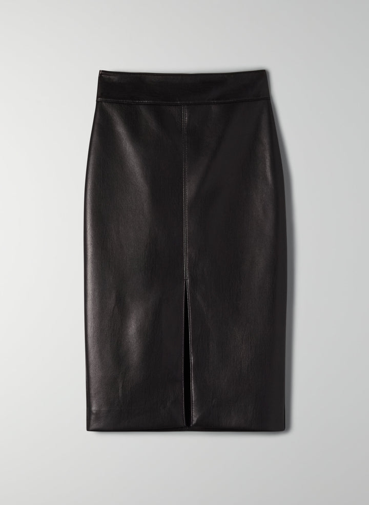 Temperament All Match Leather Skirt