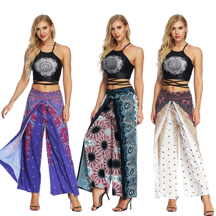 Women's Wide Leg Boho Yoga Harem