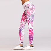 Sexy Red Print Fitness Yoga High Elastic Gym Leggings