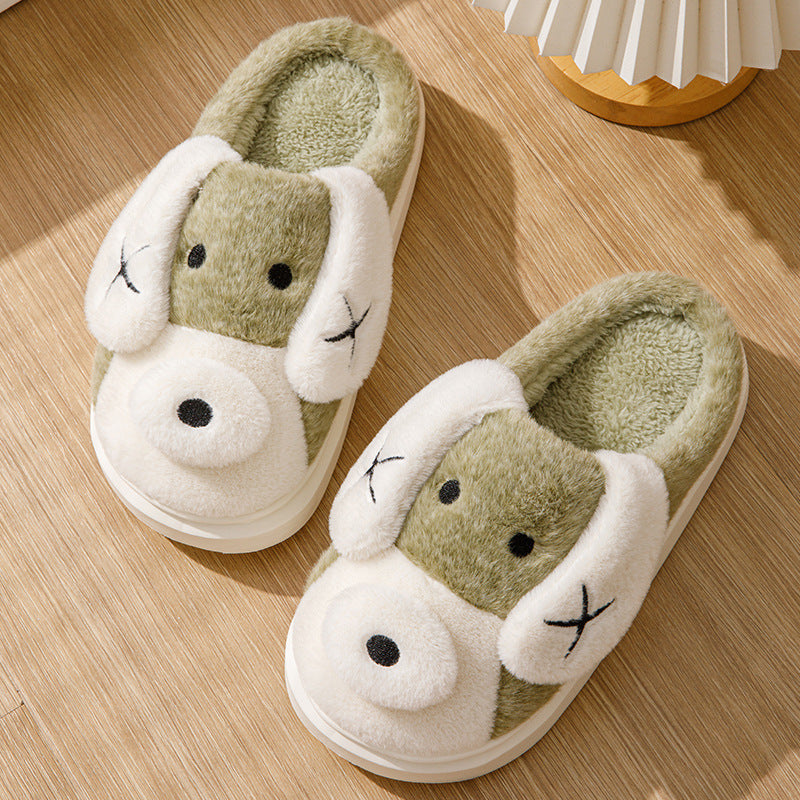 Cute Floppy Ears Dog Plush Non-slip  House Slippers