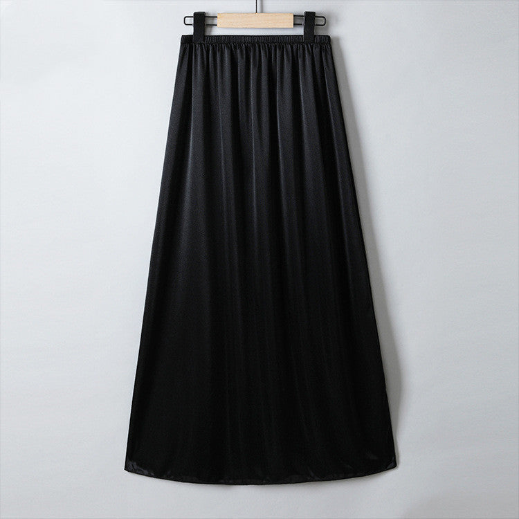 Fashionable Thin Silk Satin Skirt