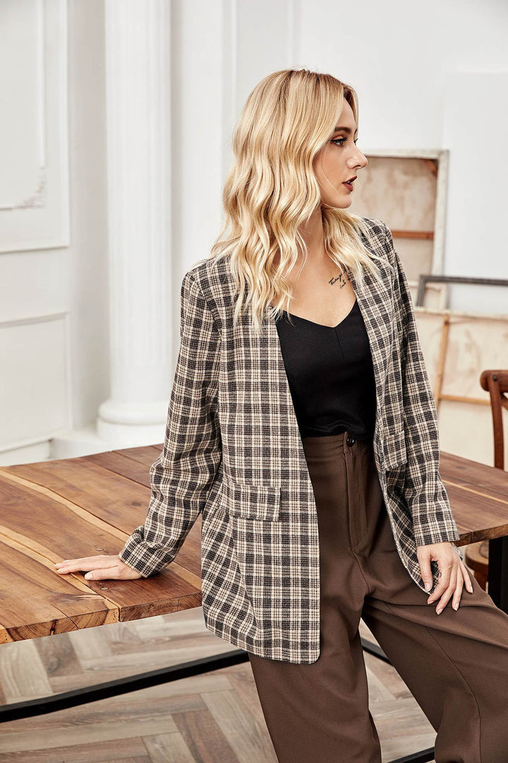 Fall and winter plaid blazer