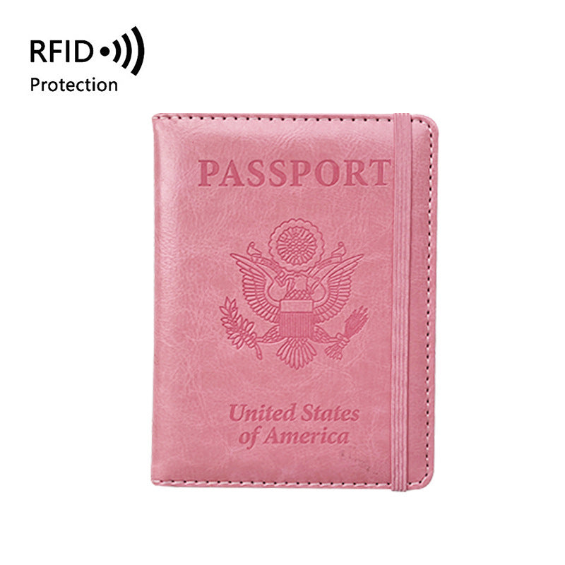 Simple Stylish And Versatile Document Travel Leather Passport Case