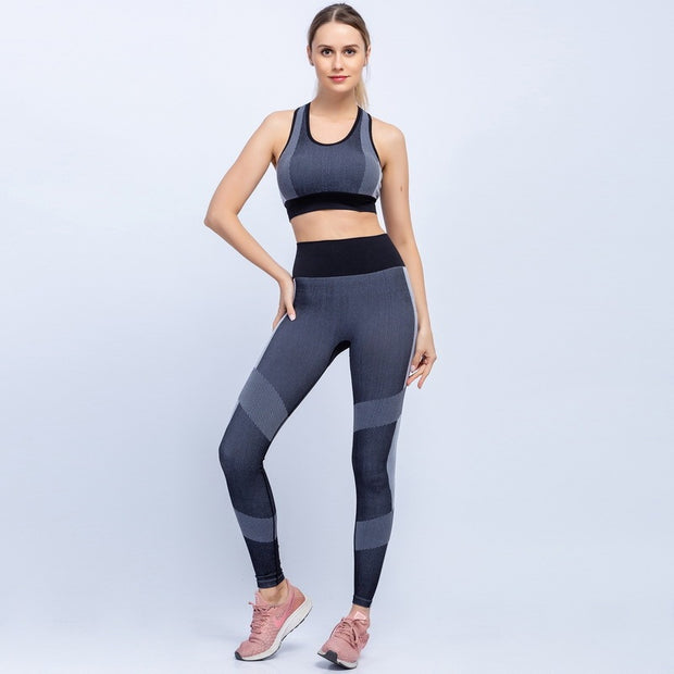 Fitness sport seamless yoga set