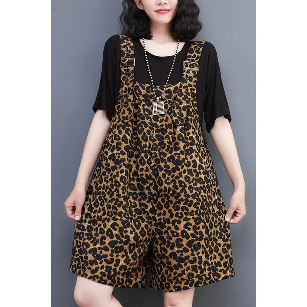 Leopard Print Romper Skirt