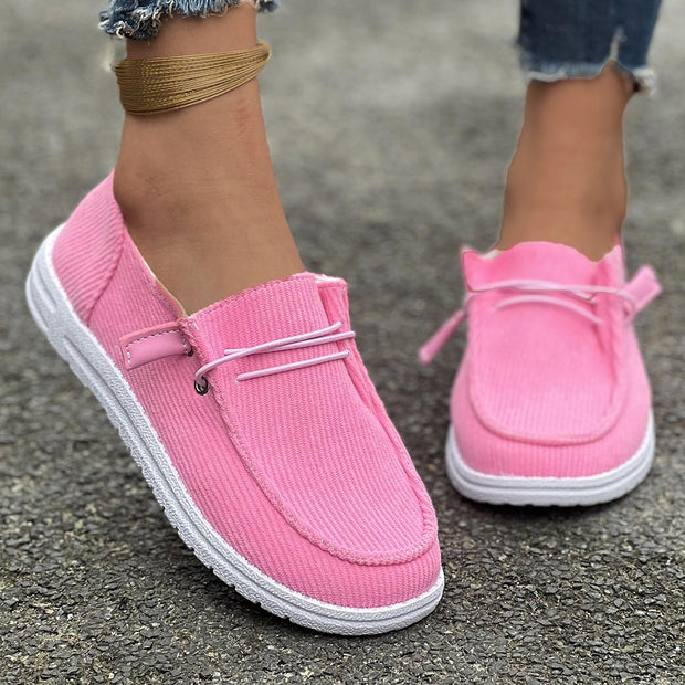 Casual Slip-on Flats Women Solid Color Loafers