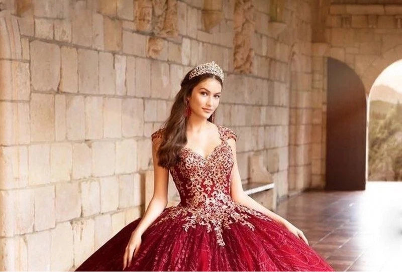 Beaded Ball Gown Pageant & Quinceanera Dress