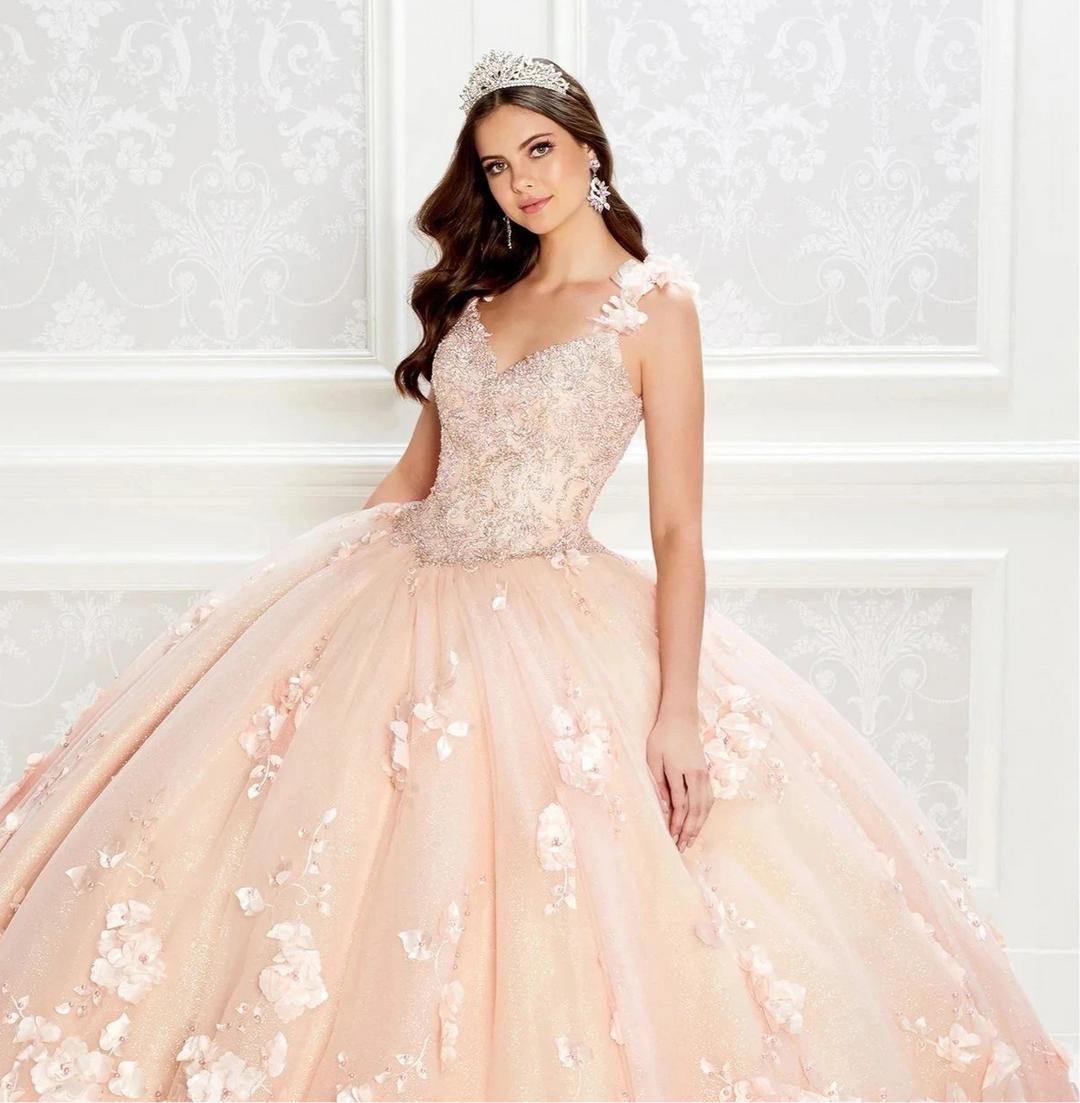 Pink Puffy Quinceañera Ball Gown