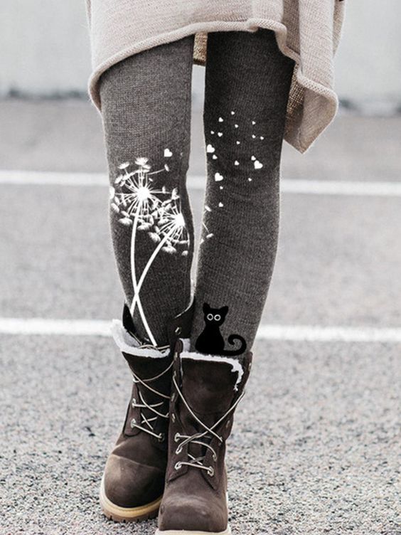 Digital Print Fashion Trendy Leggings