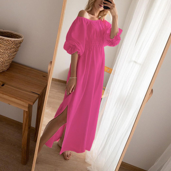 Ladies Loose Boho Cotton Linen Dress