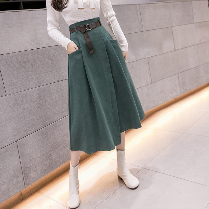 Mid-length Woolen Skirt