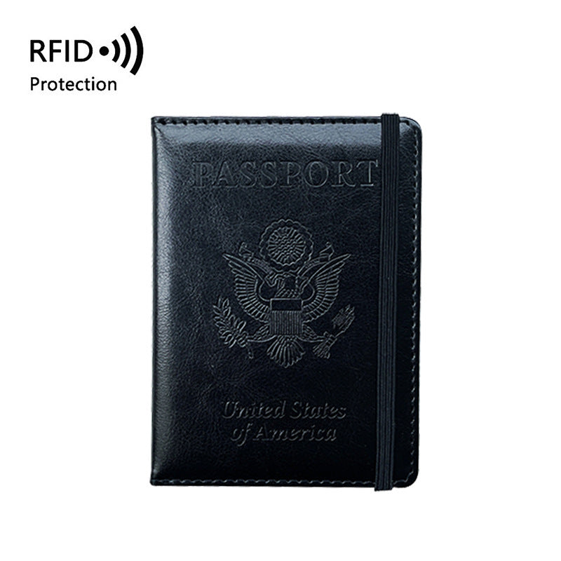 Simple Stylish And Versatile Document Travel Leather Passport Case