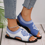 Flat Casual Mesh Slip-on Peep Toe Sandals