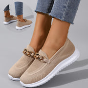 Chain Flats Women Mesh Walking Shoes