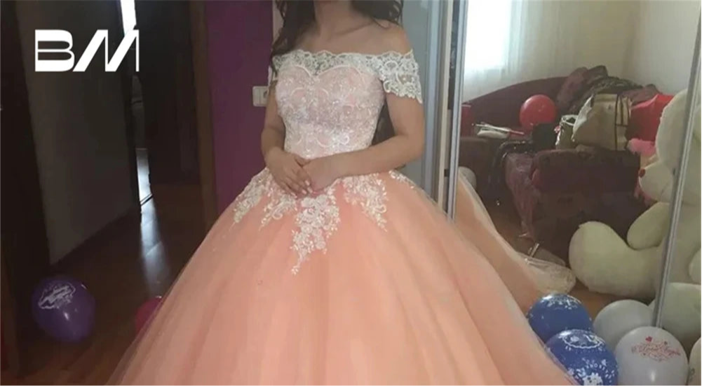 Sweet 16 Short Sleeves Quinceanera Dress