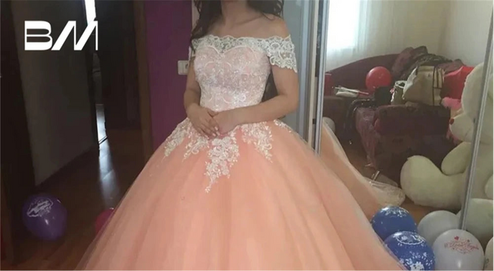 Sweet 16 Short Sleeves Quinceanera Dress