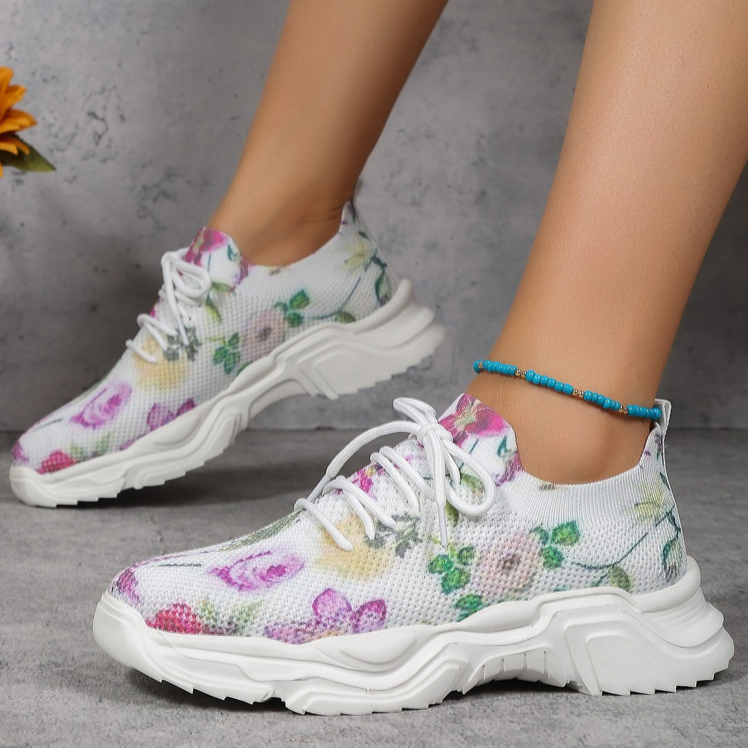 Women's  Flower Fashion Sneakers