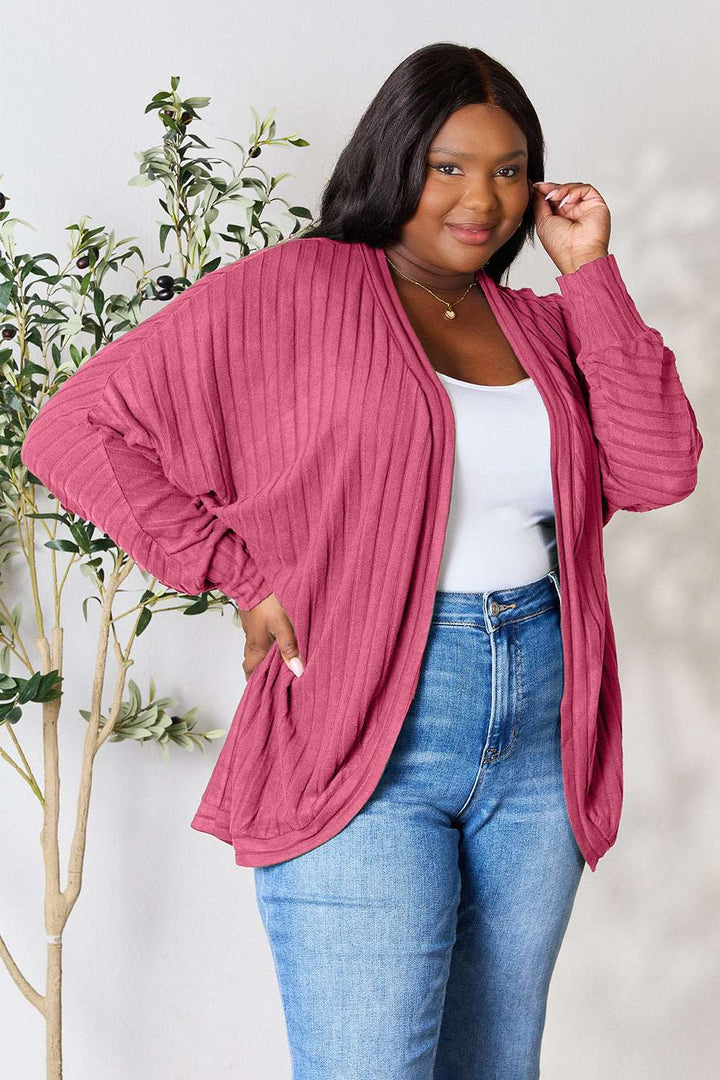 Basic Bae Full Size Ribbed Cocoon Cardigan