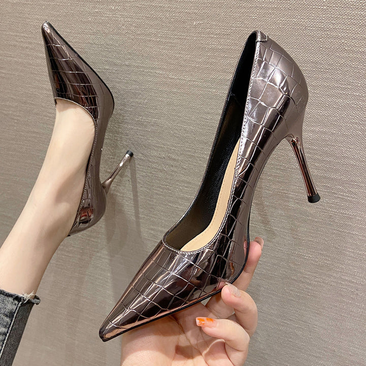 Patent Leather Pointed Toe High Heels