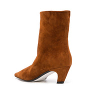 Women's  Solid Color Suede Chunky Heel Short Boots