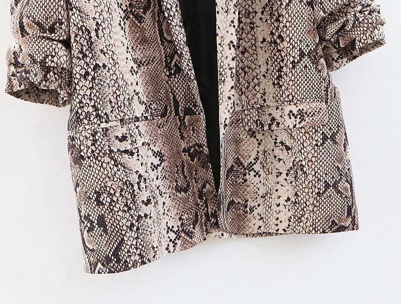 Snake print blazer