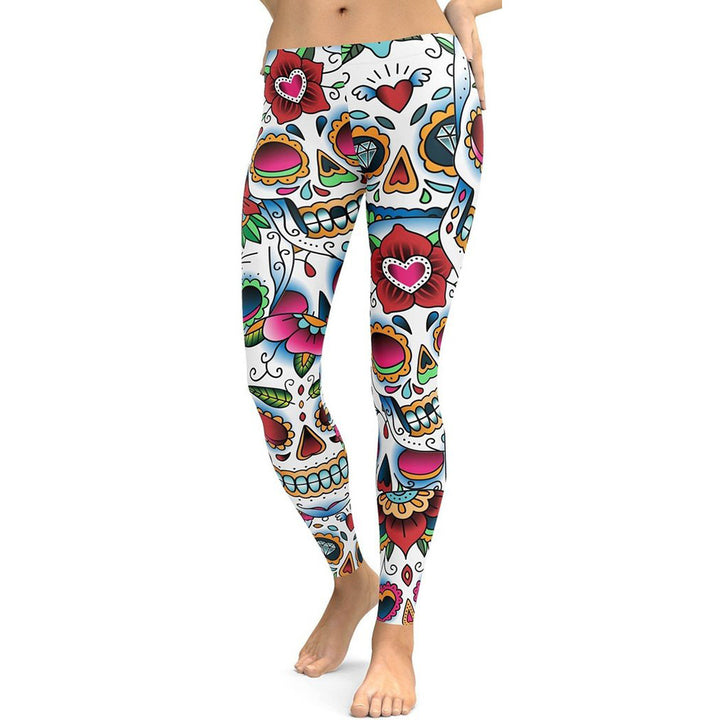 Skull Leggings Yoga Women's Sports Pants Fitness