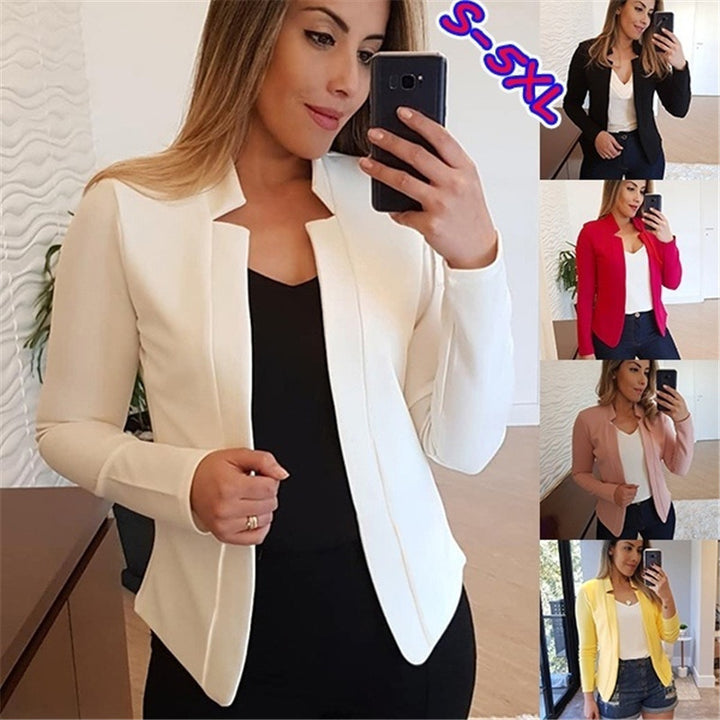 Solid color casual professional blazer