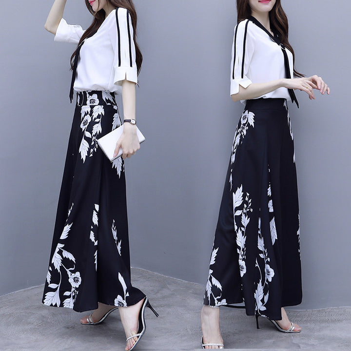 High Waist Long Fashionable Top & Skirt Suit