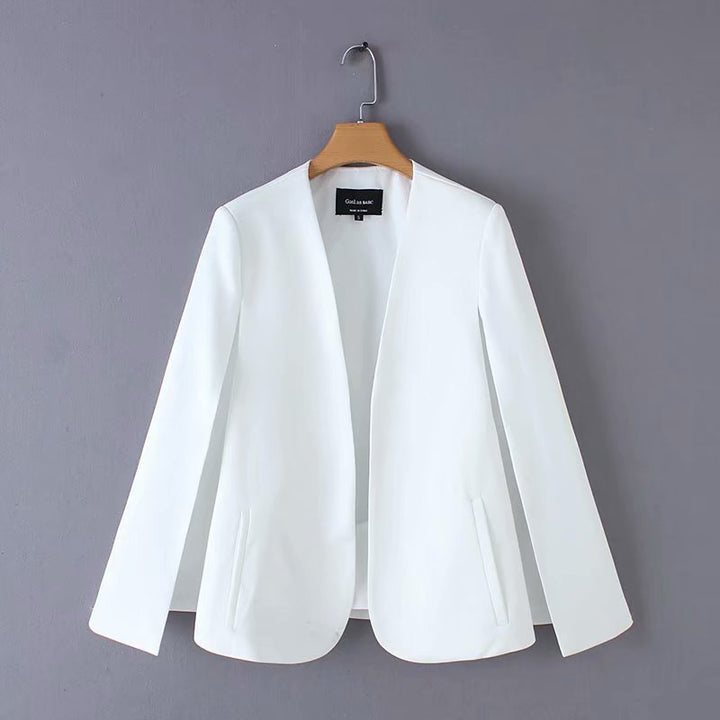 Split Design Blazer Cape Jacket