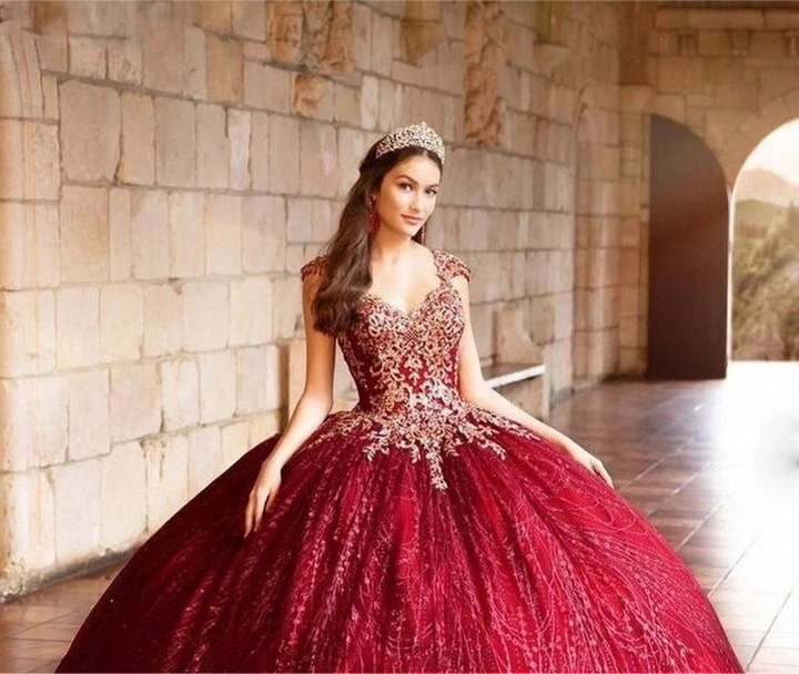 Beaded Ball Gown Pageant & Quinceanera Dress