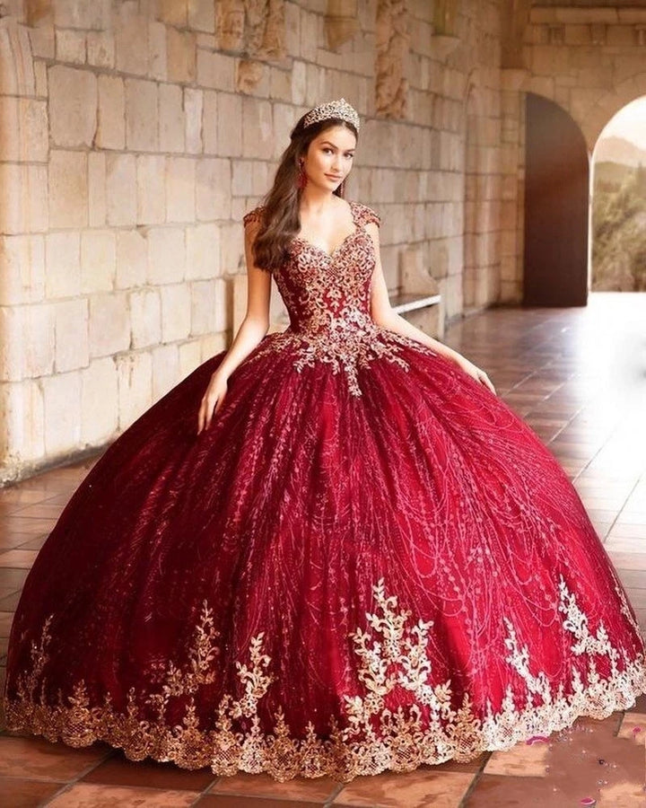 Beaded Ball Gown Pageant & Quinceanera Dress