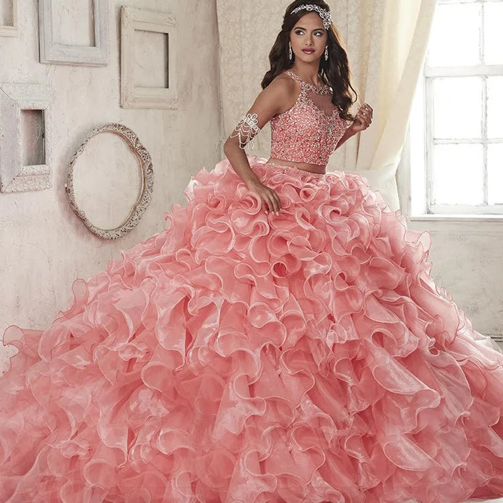 Two Piece Ball Gown Sweet 15 16 Quinceanera Dress