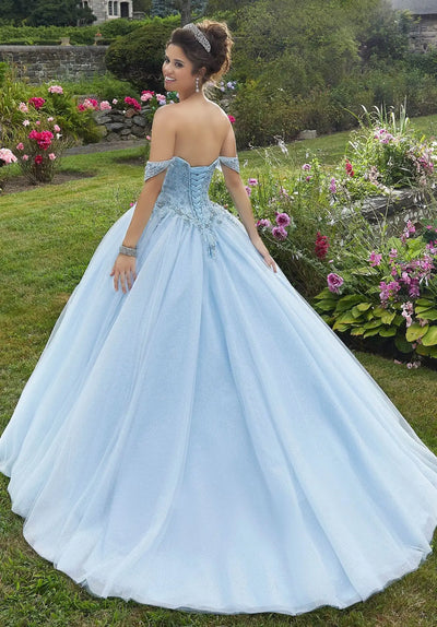 Beaded Appliques Puffy Quinceanera Dress