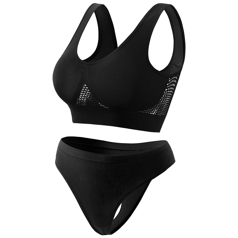 Women's Push-up Yoga Exercise Bra Set