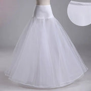 Elastic Waist Vintage Lace Hoop Two Layers A-Line Petticoat