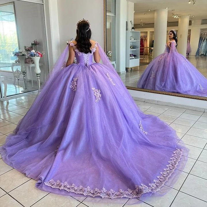 Lace Appliques Sweet 16 Quinceañeras Dress