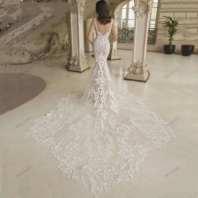 Elegant Bridal Gowns Sheath Mermaid Wedding Dress.jpg