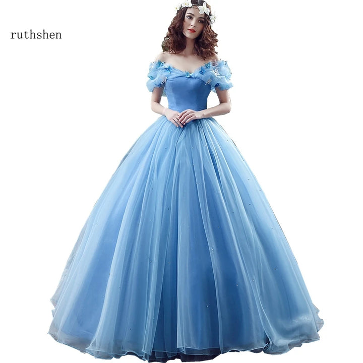 Off Shoulder Butterfly Deign Quinceanera Dress