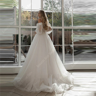 Sweetheart Collar Lace A-line Wedding Dress