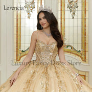 Mexican Champagne Quinceanera Dress