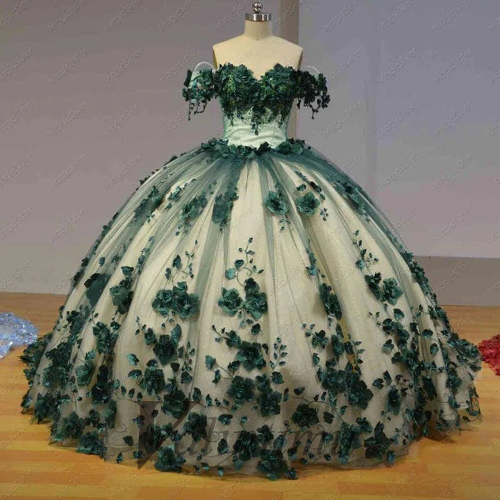 Exquisite Tulle Beads Quinceanera Dress