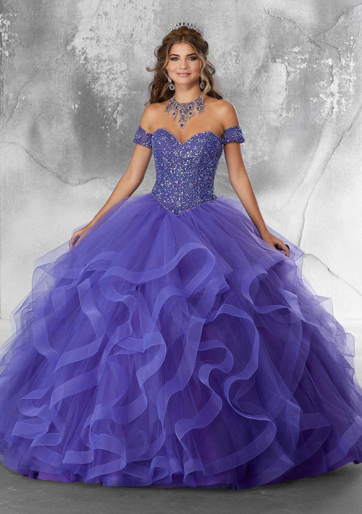 Puffy Beaded Sequins Sweet 16 Quinceanera Dress