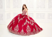 Beaded Crystal Sweet 16 Puffy Quinceanera Dress