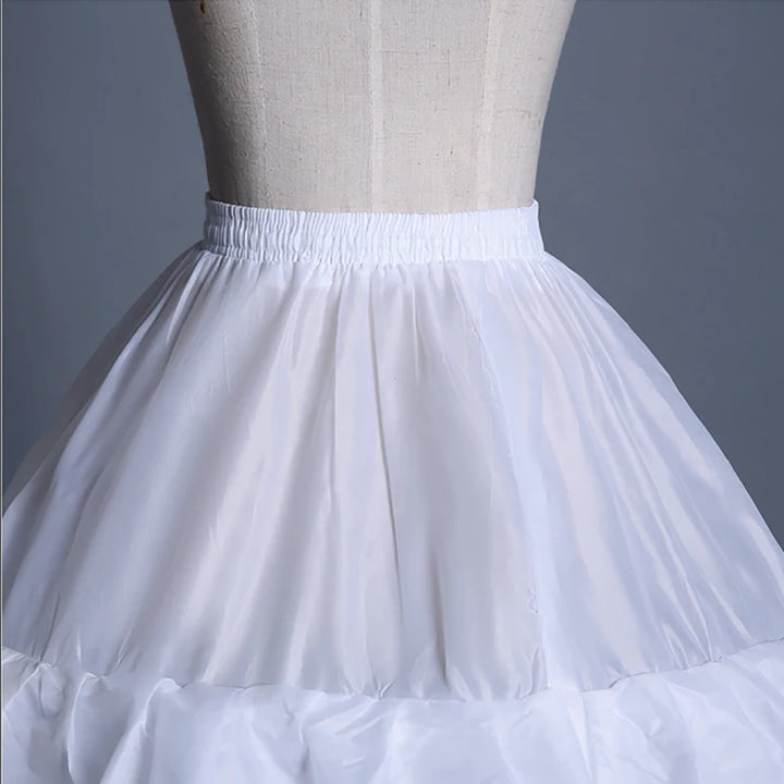 4 Hoop Skirt-5 Ruffles Layers Petticoat