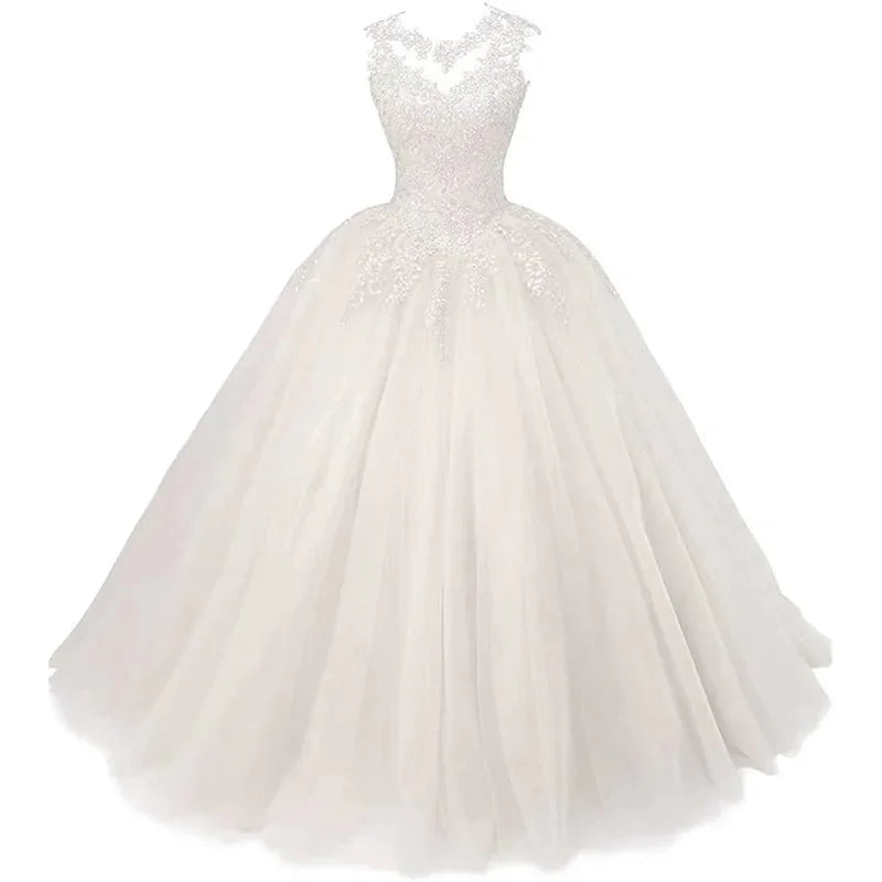 Long Classic Sweet 16 Appliques Quinceanera Dress