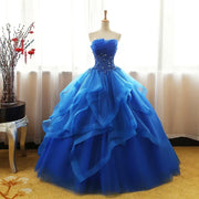 Luxury Lace Ruched Crystal Quinceanera Dress