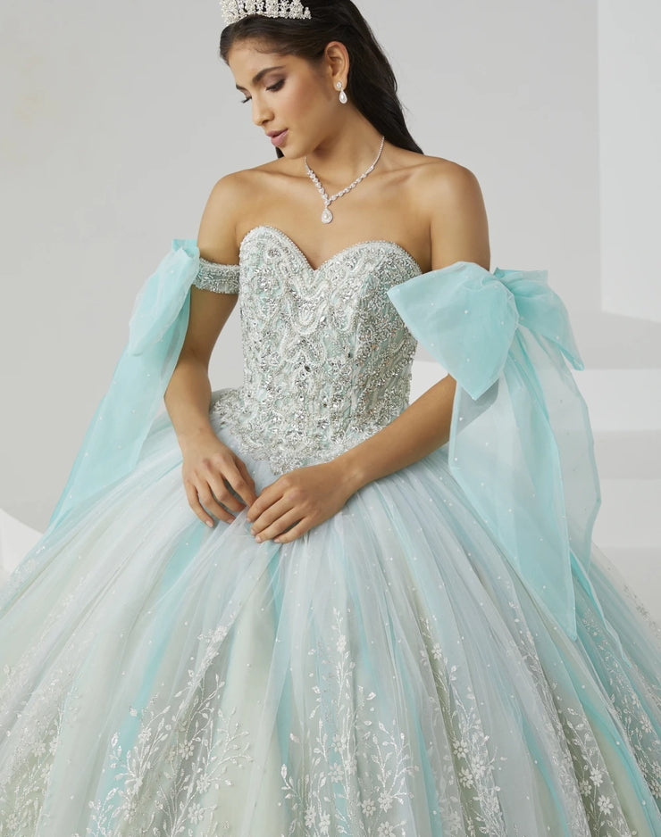 Strapless Appliques Crystals Quinceanera Dress