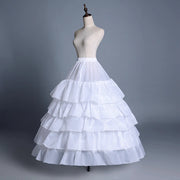 4 Hoop Skirt-5 Ruffles Layers Petticoat