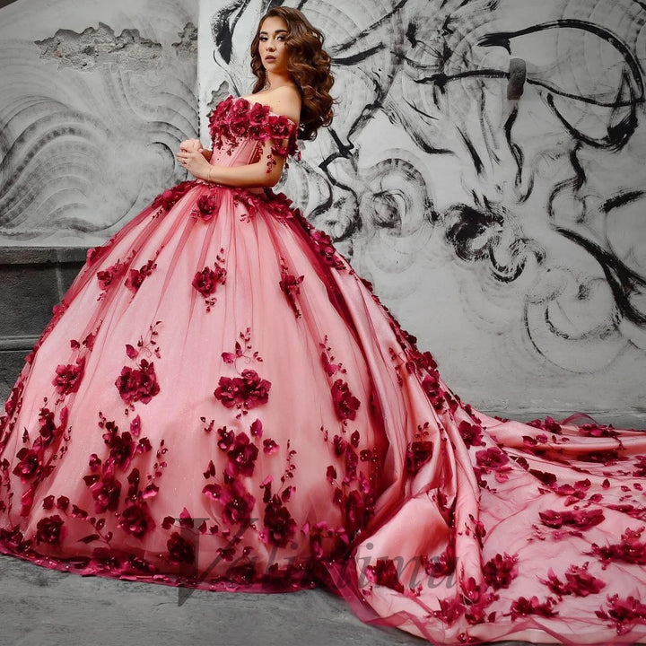 Exquisite Tulle Beads Quinceanera Dress