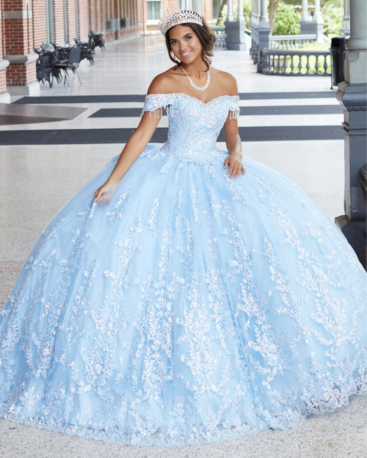 Sweetheart Appliques Lace Ball Gown Quinceanera Dress